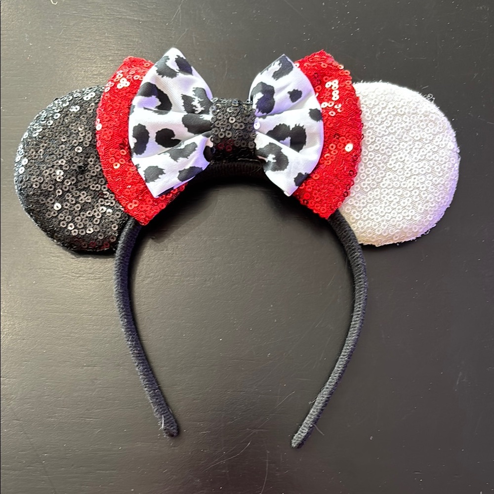 Disney Cruella Mouse Ears Headband with Bow